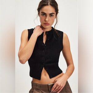 NWT Free People Archie Cashmere Vest Size Small